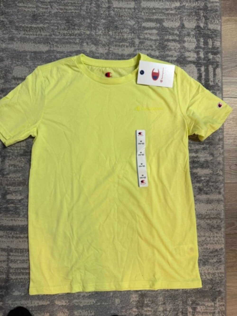 NEW Champion Yellow T-Shirt Youth 10-12